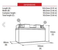 BTZ10S-BS MOTOSİKLET AKÜ BS 12-10