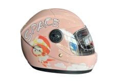 ÇOCUK KASK TAM KAPALI SPACE PEMBE
