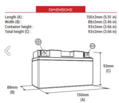 YAMAHA MT 09 AKÜ BS 12-10