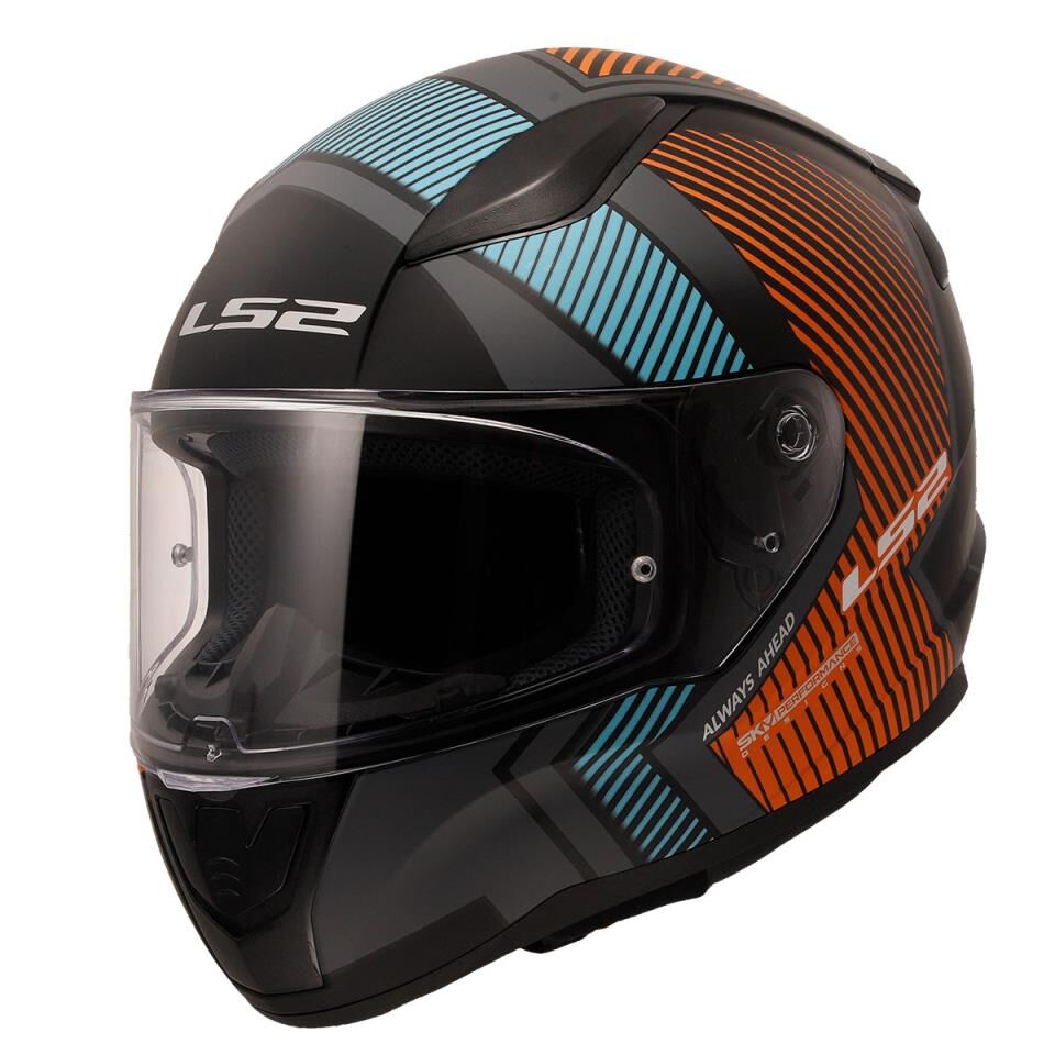 LS2 RAPID 2 EXTRA MAT GRİ-NEON TURUNCU KASK M BEDEN