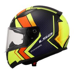LS2 RAPID 2 EXTRA MAT NEON SARI-NAVY MAVİ KASK L