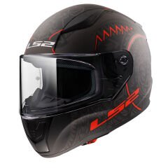 LS2 RAPID 2 TAKAROA MAT SİYAH-KIRMIZI KASK M