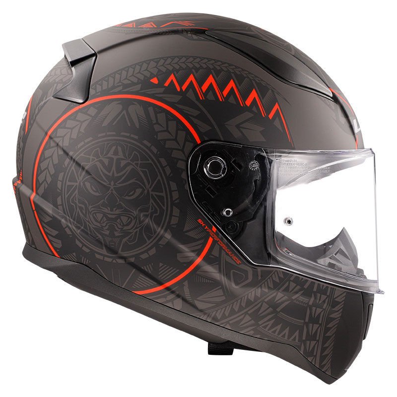 LS2 RAPID 2 TAKAROA MAT SİYAH-KIRMIZI KASK M