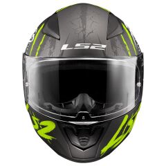 LS2 RAPID 2 RAVEN MAT SİYAH-GRİ-NEON SARI KASK L BEDEN