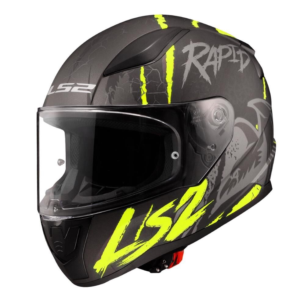 LS2 RAPID 2 RAVEN MAT SİYAH-GRİ-NEON SARI KASK XL BEDEN