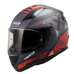 LS2 RAPID 2 XTREET MAT SİYAH-KIRMIZI KASK XL BEDEN