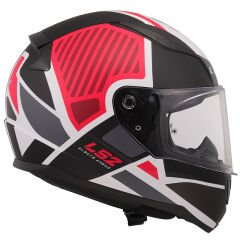 LS2 RAPID 2 GRID MAT BEYAZ-KIRMIZI KASK M
