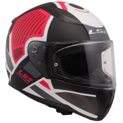 LS2 RAPID 2 GRID MAT BEYAZ-KIRMIZI KASK M