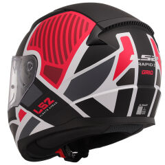 LS2 RAPID 2 GRID MAT BEYAZ-KIRMIZI KASK L BEDEN