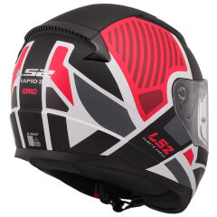 LS2 RAPID 2 GRID MAT BEYAZ-KIRMIZI KASK XL BEDEN