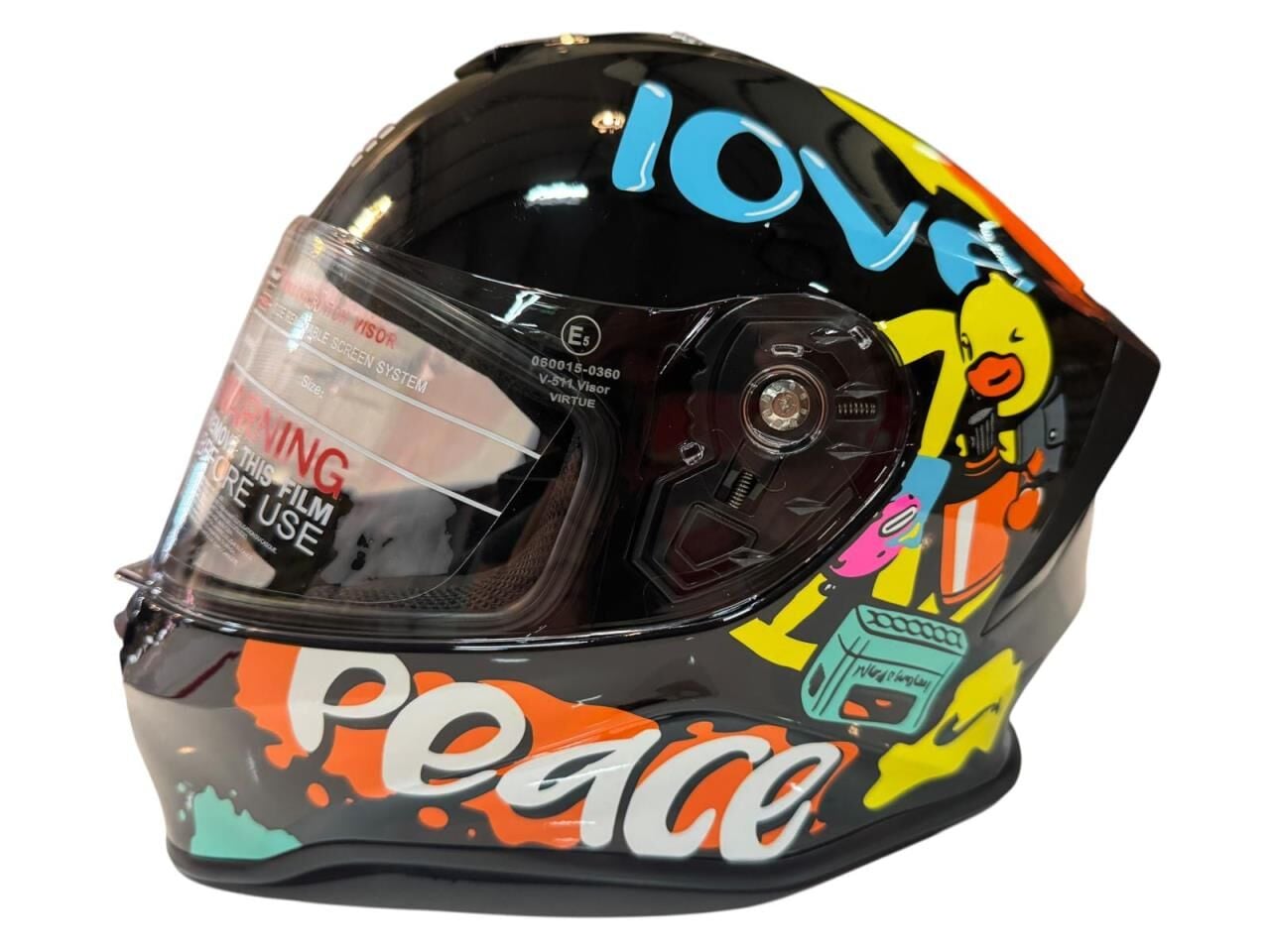 VIRTUE KAPALI ÇOCUK KASK LOVE PEACE DUCK L
