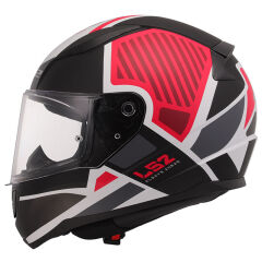 LS2 RAPID 2 GRID MAT BEYAZ-KIRMIZI KASK XXL BEDEN