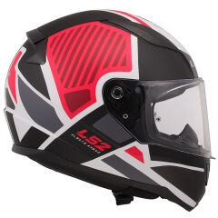 LS2 RAPID 2 GRID MAT BEYAZ-KIRMIZI KASK XXL BEDEN