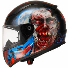 LS2 RAPID 2 ZOMBIE SİYAH-KIRMIZI KASK M