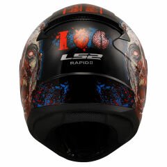 LS2 RAPID 2 ZOMBIE SİYAH-KIRMIZI KASK M