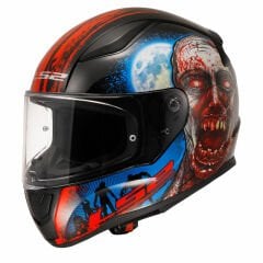 LS2 RAPID 2 ZOMBIE SİYAH-KIRMIZI KASK M