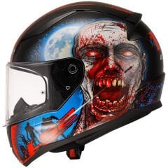 LS2 RAPID 2 ZOMBIE SİYAH-KIRMIZI KASK M
