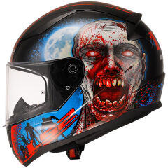LS2 RAPID 2 ZOMBIE SİYAH-KIRMIZI KASK M BEDEN