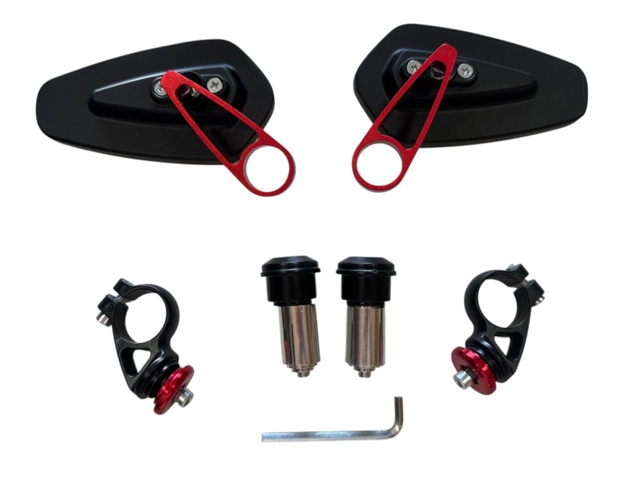 MOTOSİKLET GİDON AYNA TAKIM OVAL KIRMIZI