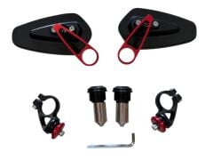 MOTOSİKLET GİDON AYNA TAKIM OVAL KIRMIZI