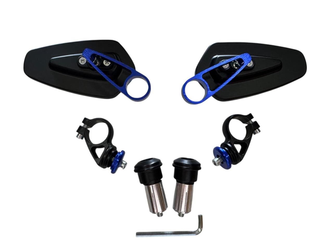 MOTOSİKLET GİDON AYNA TAKIM OVAL MAVİ