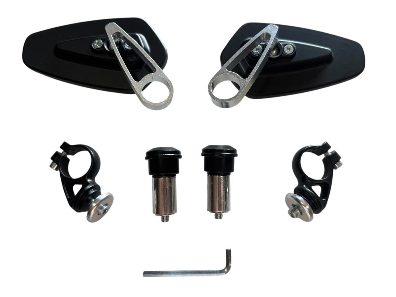 MOTOSİKLET GİDON AYNA TAKIM OVAL GRİ