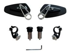 MOTOSİKLET GİDON AYNA TAKIM OVAL GRİ