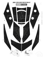 YAMAHA XMAX 250 TANK PAD FULL SET 12 PARÇA SİYAH 2018-2023