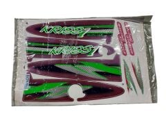 MODENAS KRİSS 1-2 STİCKER SET MOR-YEŞİL 1999-2006