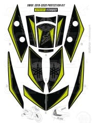 YAMAHA XMAX 250 TANK PAD FULL SET 12 PARÇA SİYAH-SARI 2018-2023