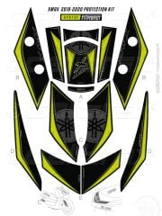 YAMAHA XMAX 250 TANK PAD FULL SET 12 PARÇA SİYAH-SARI 2018-2023