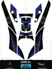 YAMAHA NMAX 125-155 TANK PAD FULL SET 11 PARÇA SİYAH-LACİVERT 2021-2024