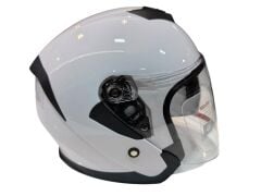 YARIM ÇENESİZ KASK JK-526 BEYAZ KIRMIZI XL BEDEN