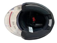 YARIM ÇENESİZ KASK JK-526 MAT SİYAH KIRMIZI L BEDEN