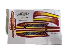 MODENAS KRİSS 1 STİCKER SET SARI-KIRMIZI 008