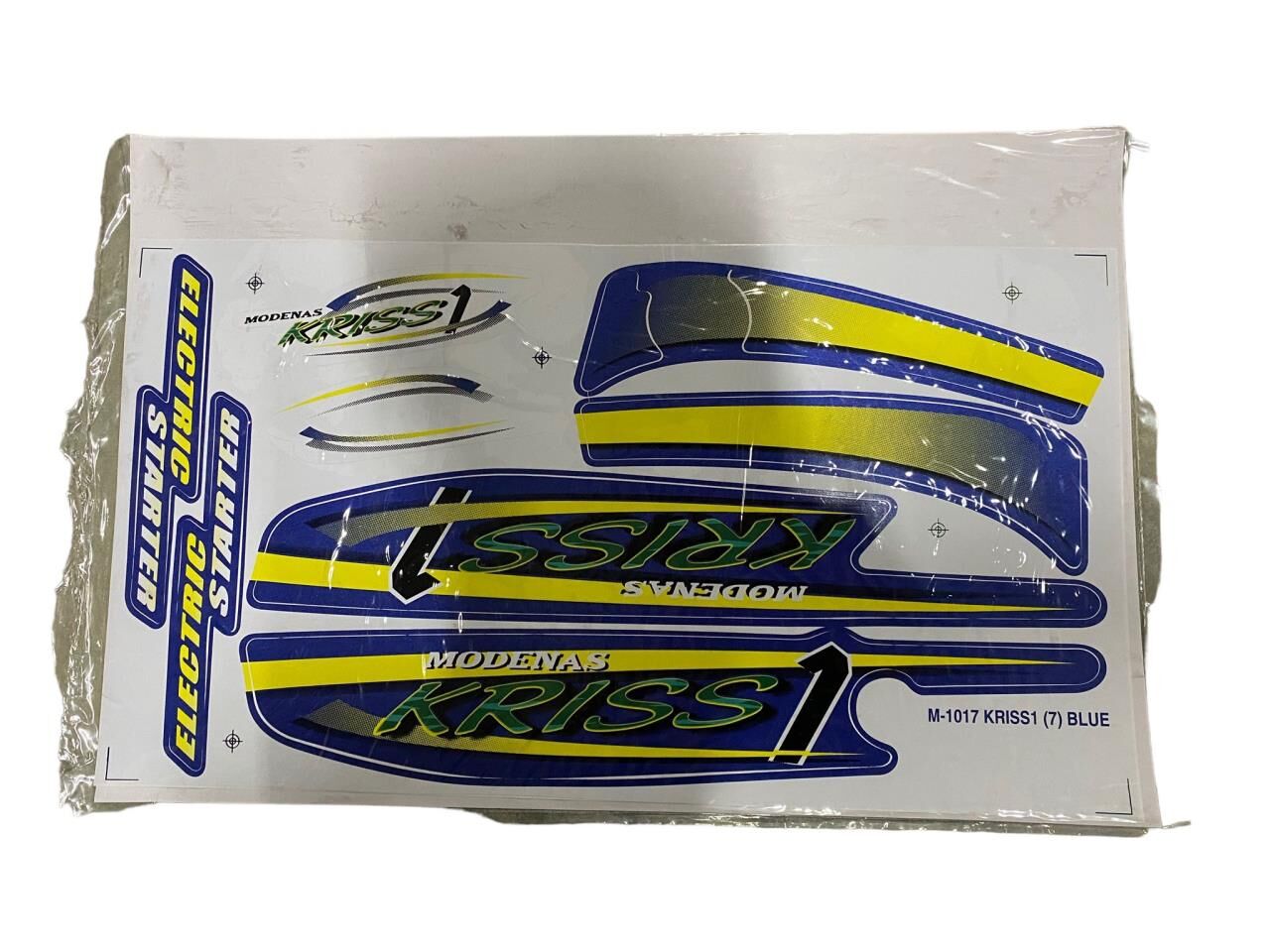 MODENAS KRİSS 1 STİCKER SET SARI-MAVİ 009