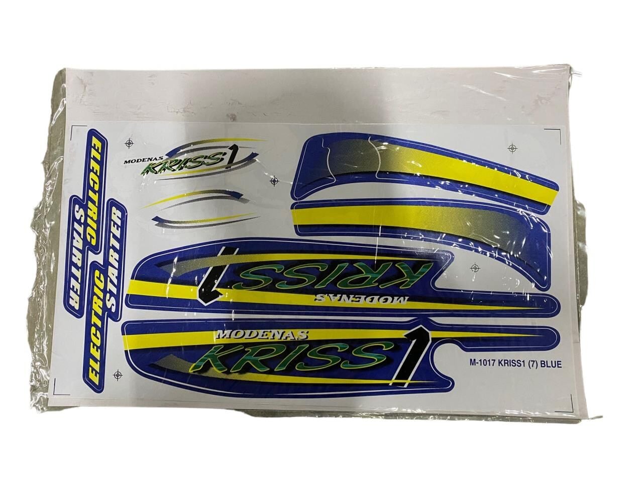 MODENAS KRİSS 1 STİCKER SET SARI-MAVİ 009