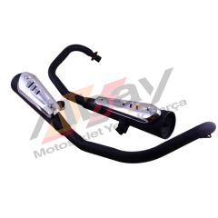 MONDİAL KT 125 EGSOZ SİYAH TAKIM