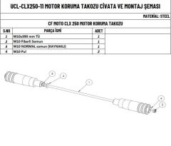CF MOTO CLX 250 MOTOR KORUMA TAKOZU