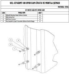 CF MOTO 450 MT ŞEFFAF TUR CAMI