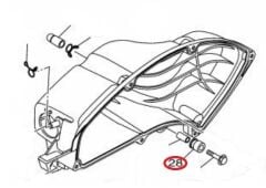 YAMAHA NMAX 125-155 HAVA FİLTRE CİVATA ALT BURC LASTİK ORJİNAL 2015-2024