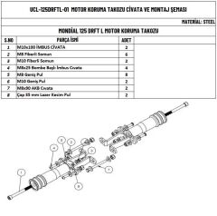 MONDİAL DRİFT 125 L MOTOR KORUMA TAKOZU