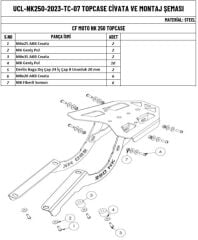 CF MOTO NK 250 TOPCASE ÇANTA DEMİRİ