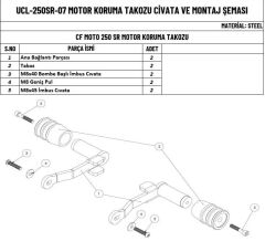 CF MOTO SR 250 MOTOR KORUMA TAKOZU