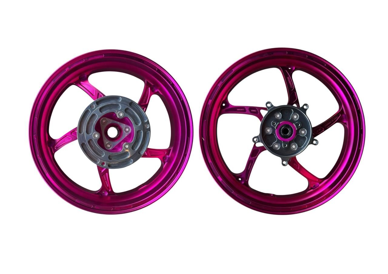 YAMAHA XMAX 250-300 CNC MODİFİYE JANT PEMBE SET MODEL 3  2018-2022
