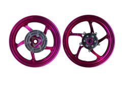 YAMAHA XMAX 250-300 CNC MODİFİYE JANT PEMBE SET MODEL 3  2018-2022