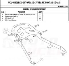 MONDİAL RESSİVO 250 TOPCASE ÇANTA DEMİRİ