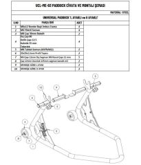 MOTOSİKLET KALDIRMA SEHPASI ÜÇEL UNİVERSAL