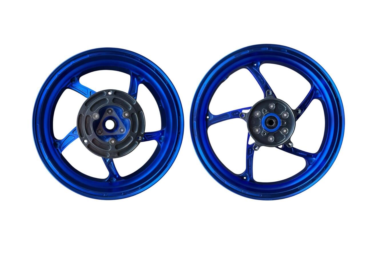 YAMAHA XMAX 250-300 CNC MODİFİYE JANT MAVİ SET MODEL 3  2018-2022