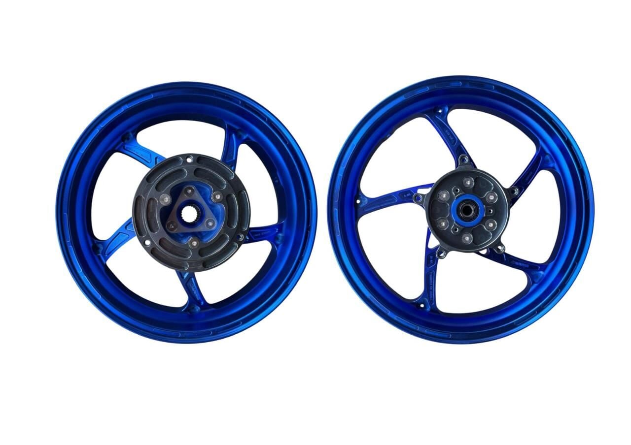 YAMAHA XMAX 250-300 CNC MODİFİYE JANT MAVİ SET MODEL 3  2018-2022